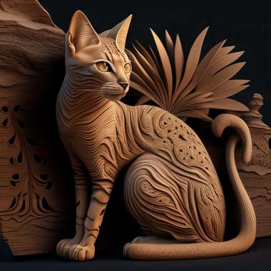 3D model Egyptian Mau cat (STL)